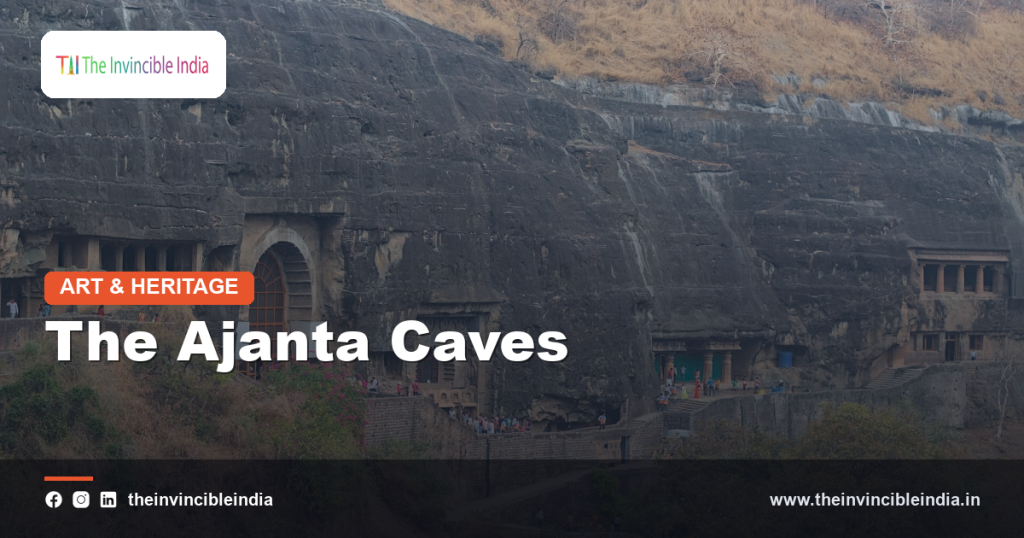 Rock-cut entrance of a Buddhist monastery at the Ajanta Caves