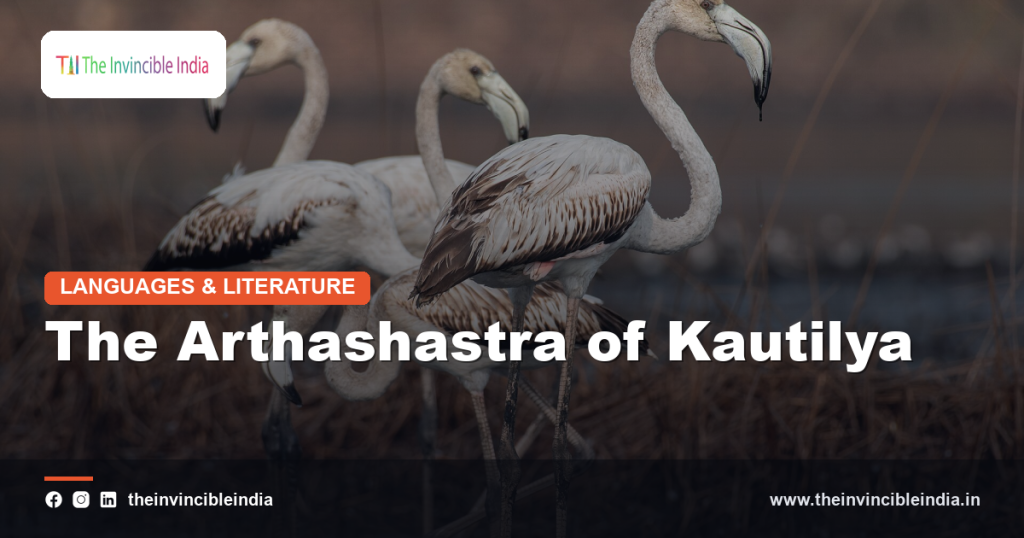 Ancient Sanskrit manuscript representing the Arthashastra treatise on statecraft attributed to Kautilya