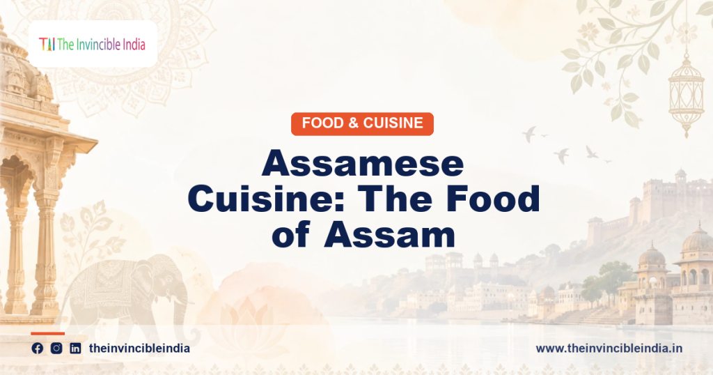 A traditional Assamese thali with fish curry and rice
