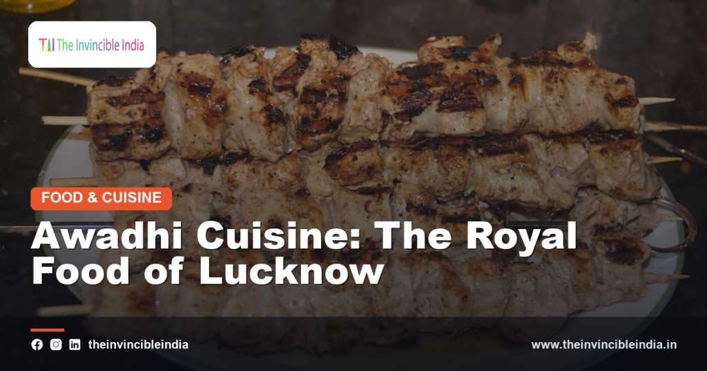 A plate of Awadhi kebabs and Lucknawi biryani
