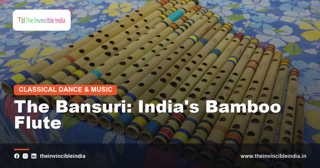 A bansuri, the bamboo flute of India, an ancient wind instrument