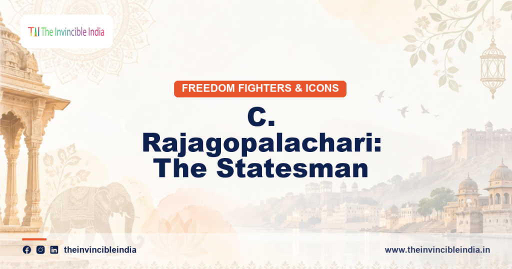 A statue of C. Rajagopalachari, honoured as Rajaji