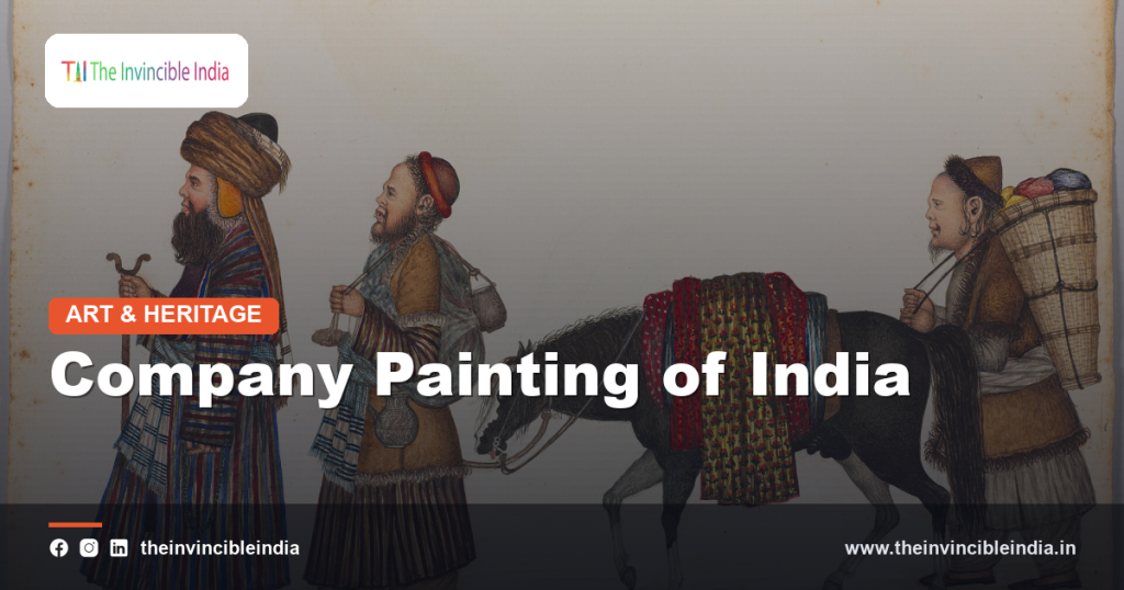A Company school painting depicting Indian subject matter in colonial style