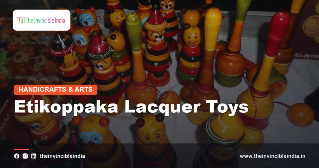 Colourful Etikoppaka lacquer wooden toys and figurines