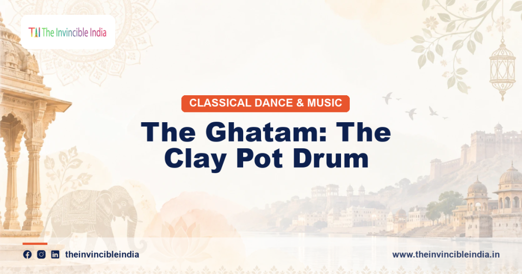 A ghatam, the clay pot percussion instrument used in South Indian Carnatic music