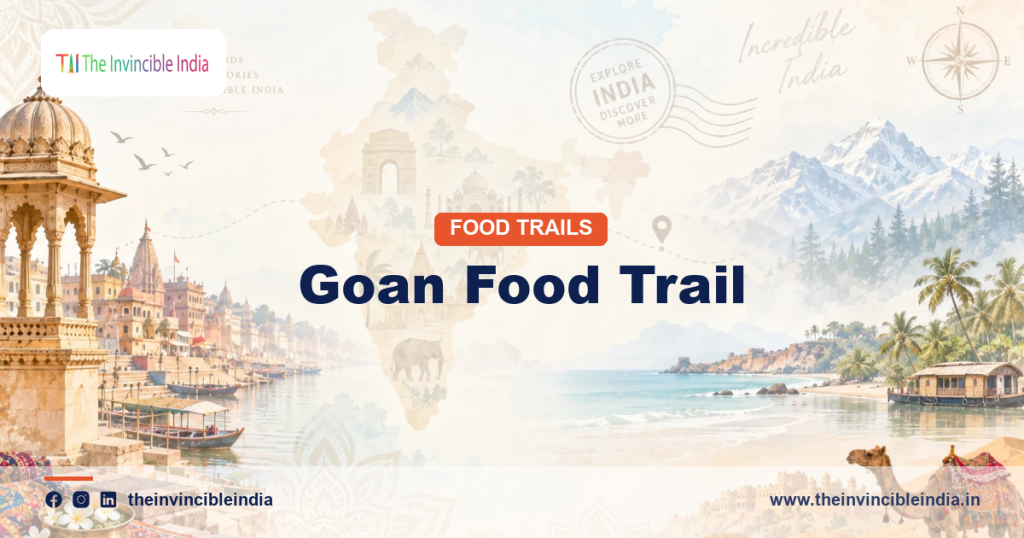 Goan food trail: a fish curry rice thali and Goan dishes in Goa
