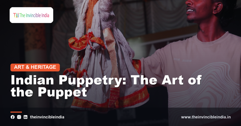 Colourful traditional Indian string puppets