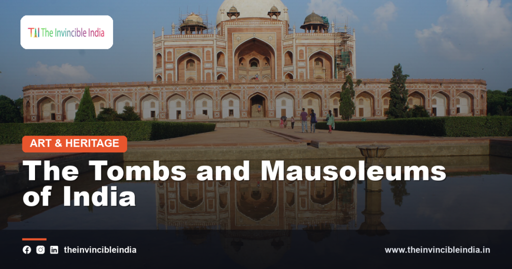 A grand domed mausoleum set within a formal garden in the Indo-Islamic tomb tradition