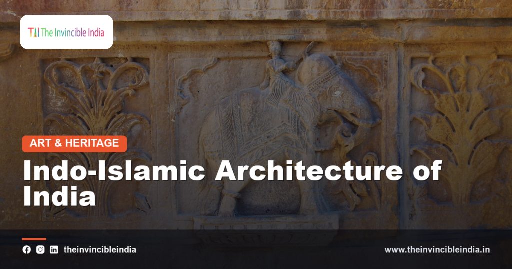 A grand Indo-Islamic monument featuring an arched gateway, dome, and minarets