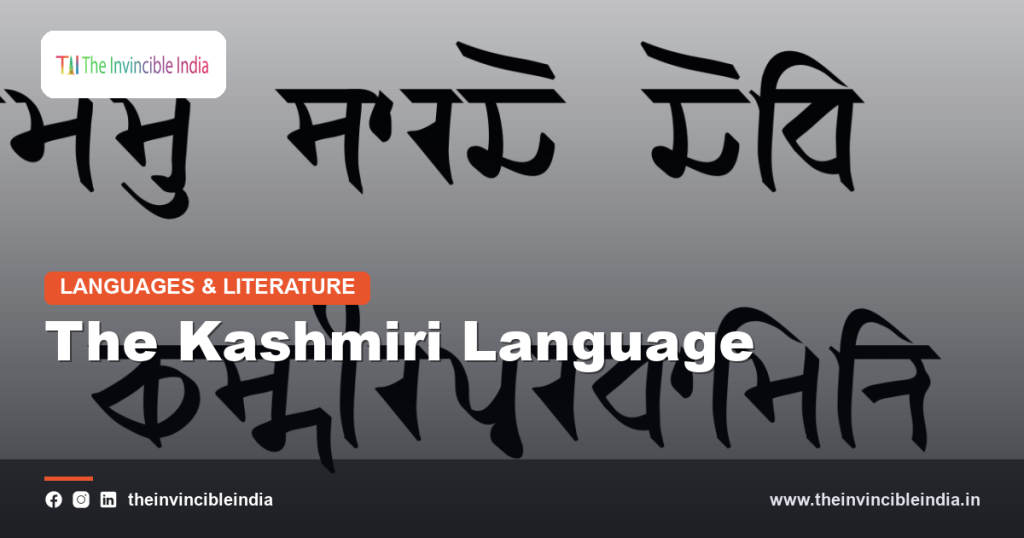 Illustration representing the Kashmiri language and Kashmir's literary heritage