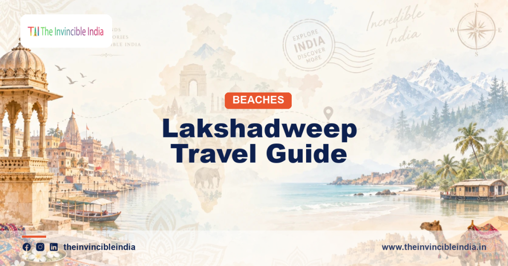 Lakshadweep travel guide: turquoise coral lagoon and palm-fringed beach on a Lakshadweep island in the Arabian Sea