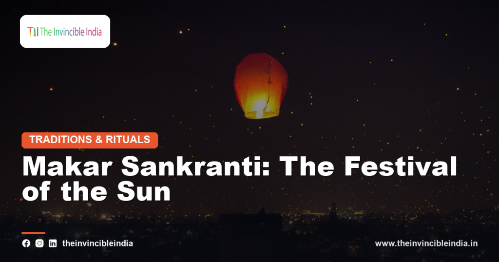 Colourful kites flying during Makar Sankranti celebrations