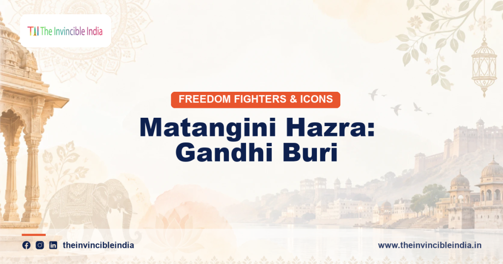 A statue of Matangini Hazra, the freedom fighter known as Gandhi Buri