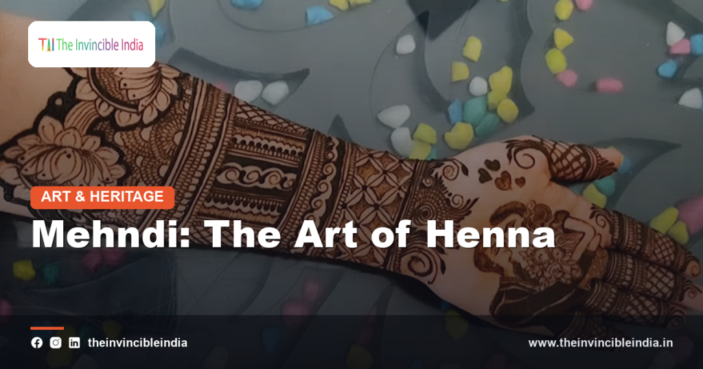 Intricate Mehndi henna designs on the hands