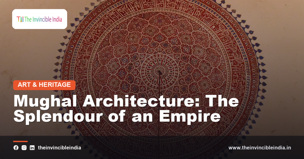 A magnificent example of Mughal architecture with domes and arches
