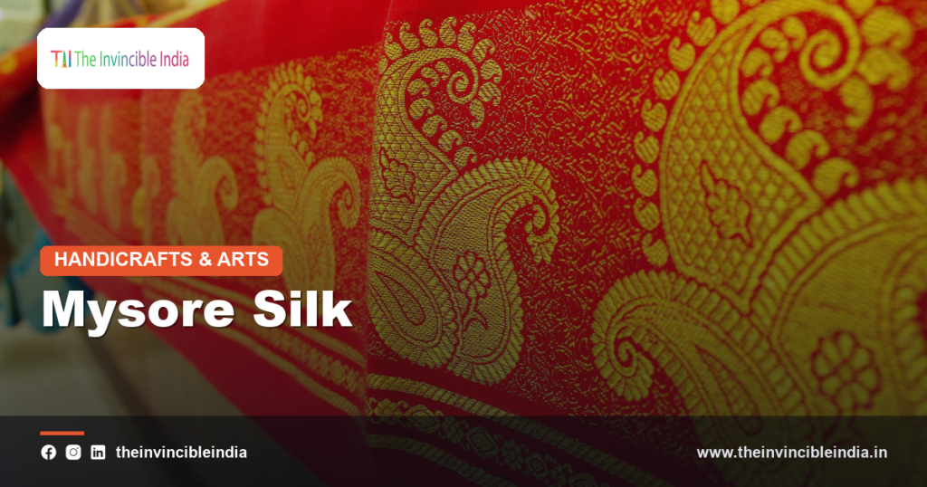 Mysore silk saree with gold zari border