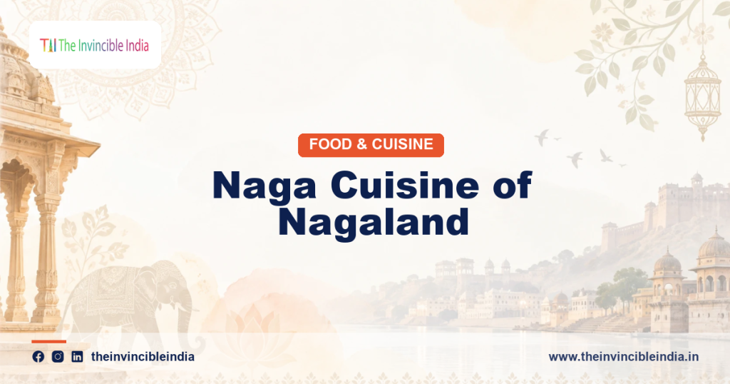 Traditional Naga food featuring smoked pork and bamboo shoot preparations