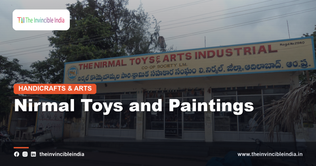 Nirmal wooden toys with gold-tone painted finish