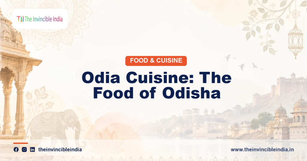 A traditional Odia thali with rice and temple-style curries