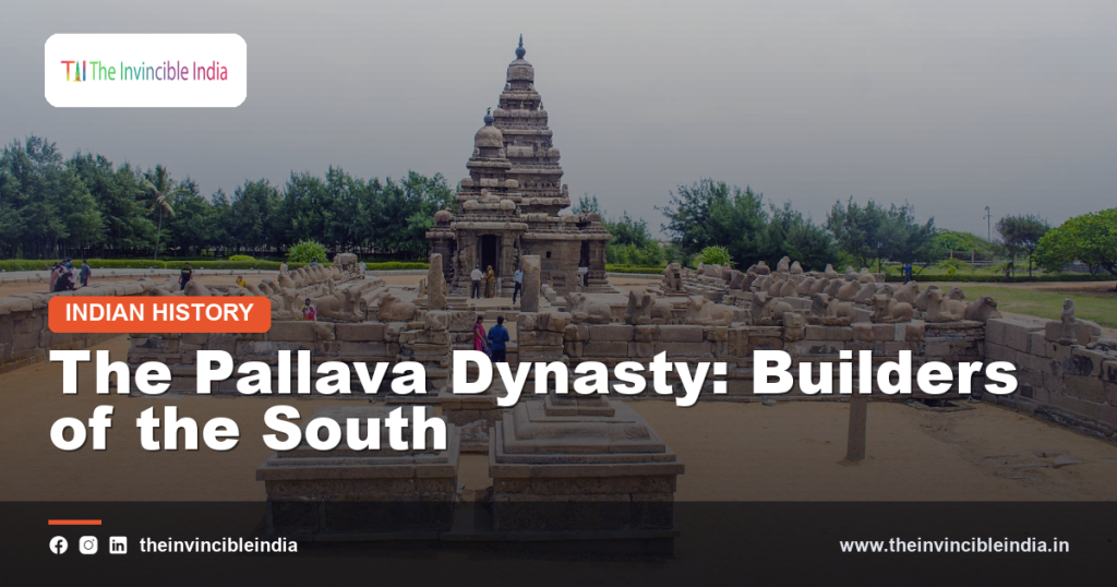 The Shore Temple at Mahabalipuram, built by the Pallava dynasty