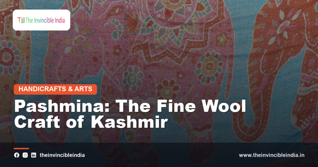 A finely woven Kashmir Pashmina shawl with delicate embroidery