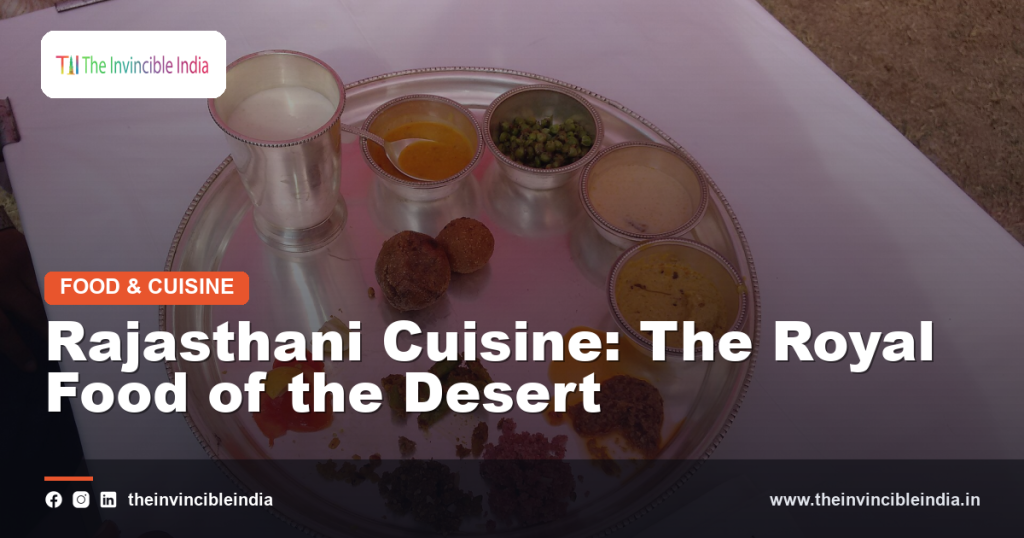 A rich Rajasthani thali with dal baati churma
