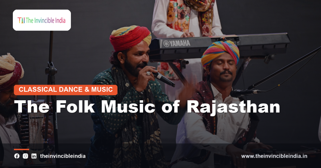 Rajasthani folk musicians of the Thar Desert performing with traditional instruments