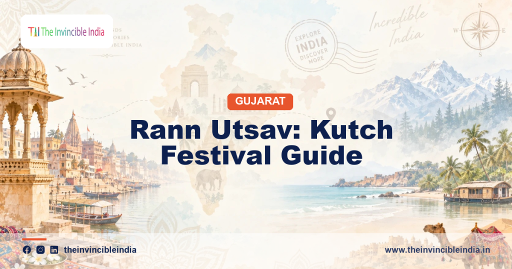 The white salt desert of the Rann of Kutch at Dhordo during Rann Utsav in Gujarat