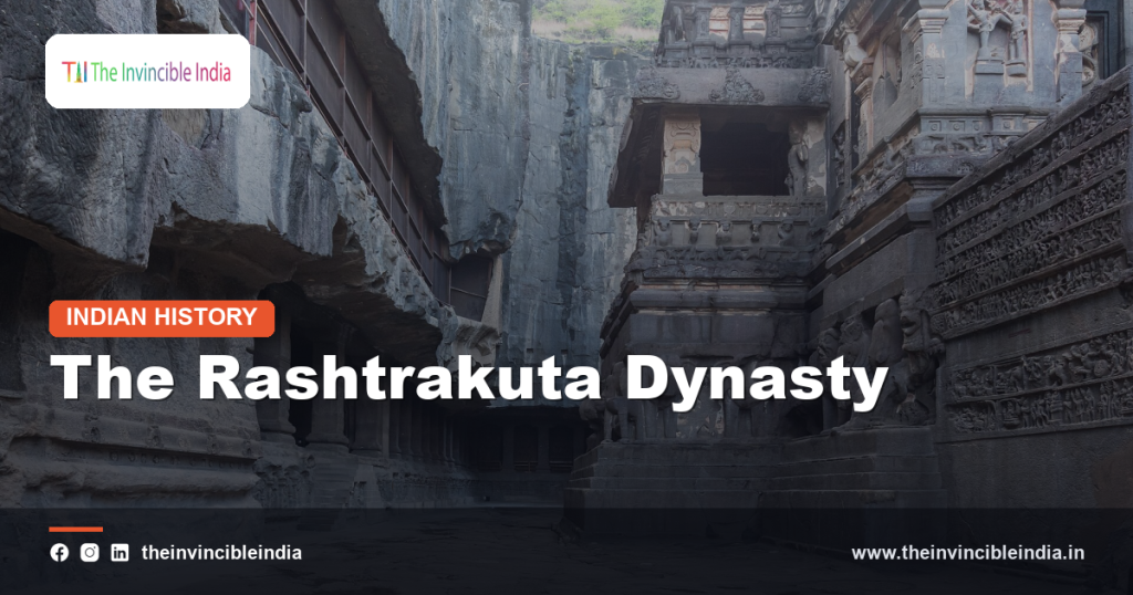The monolithic rock-cut Kailasa temple at Ellora built under Rashtrakuta patronage