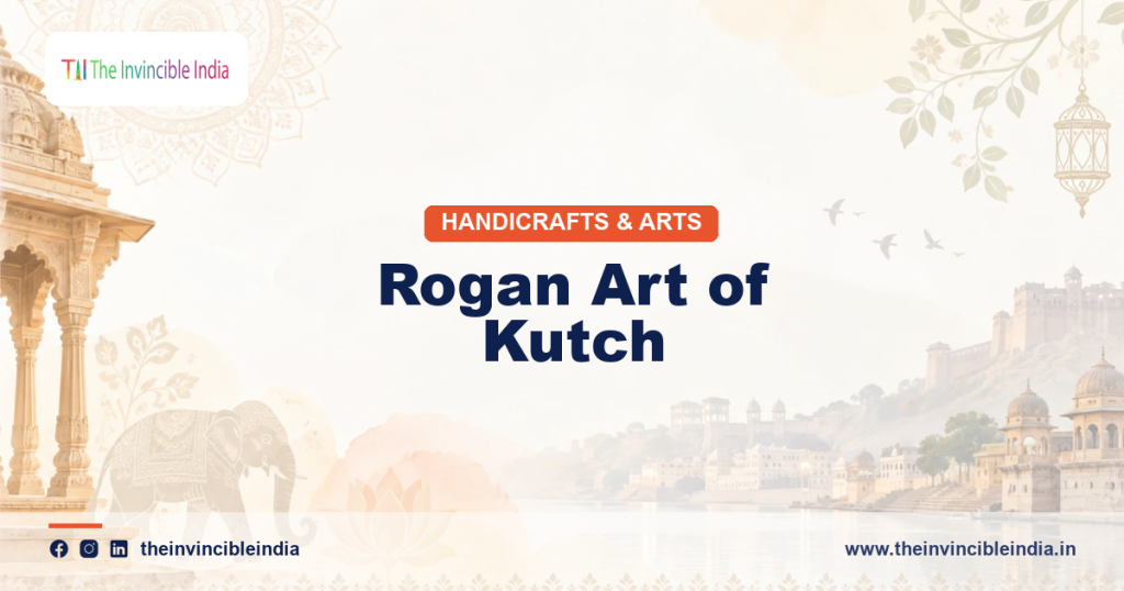 Intricate Rogan Art textile painting with Tree of Life motif from Kutch, Gujarat