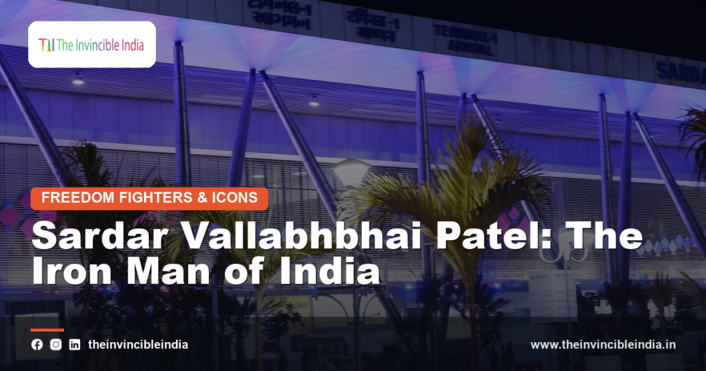 A portrait of Sardar Vallabhbhai Patel, the Iron Man of India