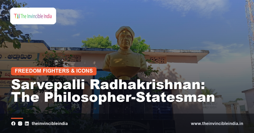 A statue of Sarvepalli Radhakrishnan, the philosopher-statesman of India
