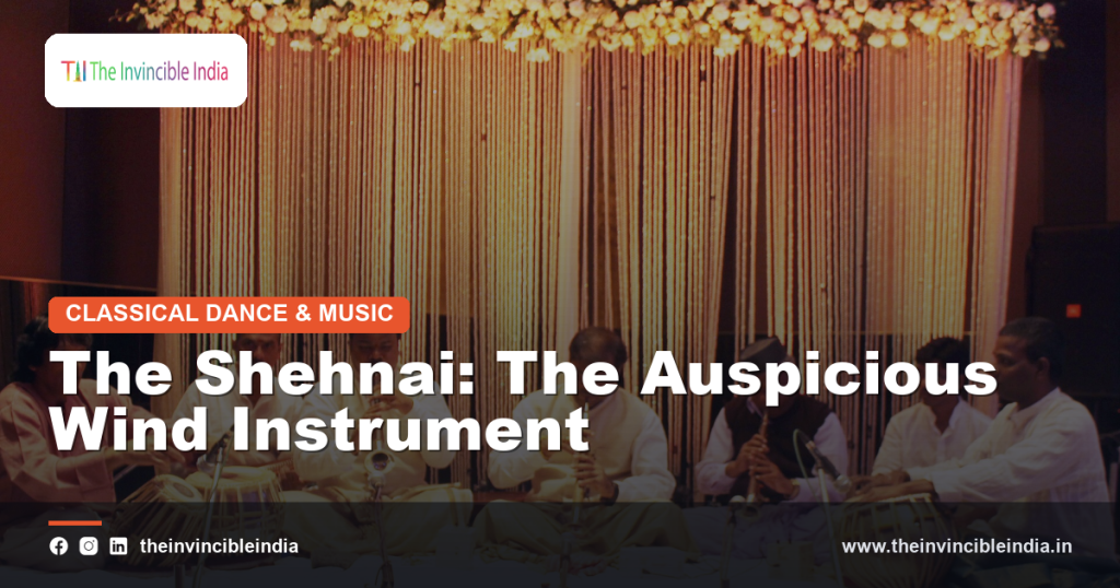A shehnai, the Indian double-reed wind instrument played at auspicious occasions