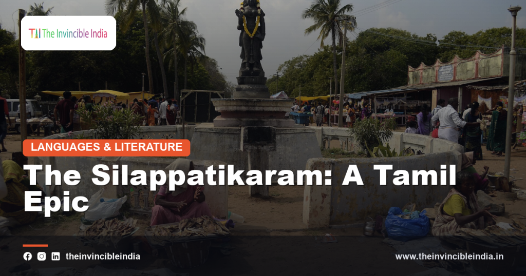 Statue of Kannagi, the heroine of the Tamil epic Silappatikaram, holding an anklet