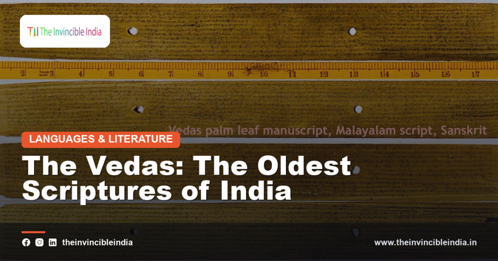 An ancient manuscript of the Vedas, the oldest scriptures of India