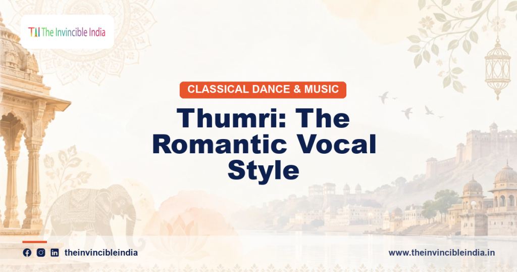 A vocalist performing thumri, a semi-classical romantic vocal style of North India