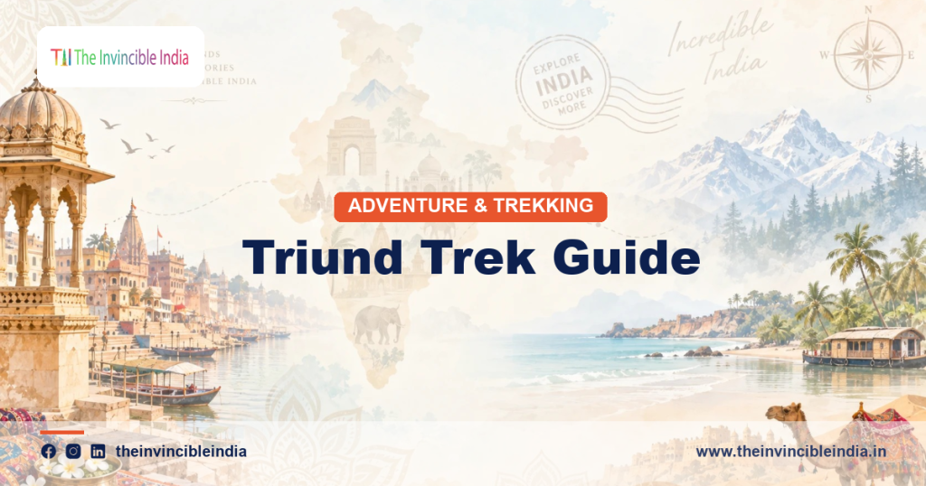 The Triund trek ridge at about 2,850 m facing the Dhauladhar range above McLeodganj, Himachal Pradesh
