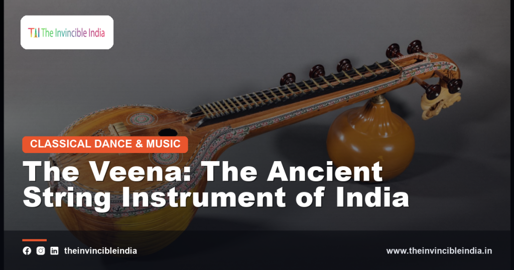 A Saraswati veena, the ancient plucked string instrument of Indian classical music